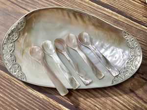 Natural <strong>Shell</strong> Mother of Pearl <strong>Shells</strong> - Handmade Products From Seashell - Set Spoon Knife From Mussel, Mother of Pearl - Product Image 3