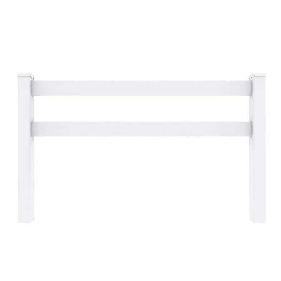 Panneaux de clôture pour chevaux en PVC blanc vierge à 3 rails Clôtures de sécurité en PVC 100% matière plastique fraîche