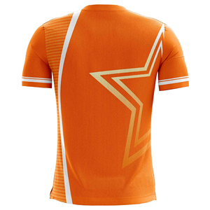 Toptan özel futbol takımı forması kulübü ekibi 2023 Jersey mavi ve turuncu futbol forması özel T shirt