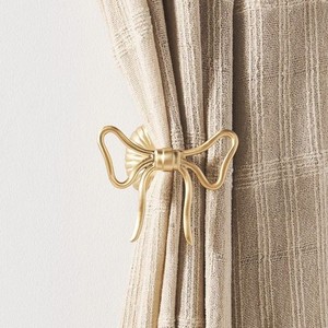 Ưa Thích Nhà Trang Trí Vàng Bướm Hình Dạng Rèm Móc Chủ Rèm Theo Dõi Hướng Dẫn Đường Sắt Con Lăn Móc - Product Image 6