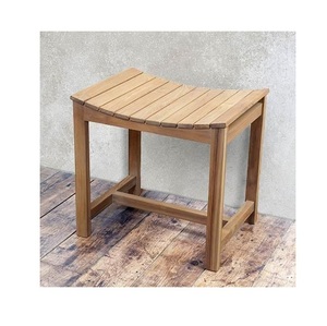 Taburete de baño de madera Premium diseñado tanto para el estilo como para la función con líneas limpias, tonos naturales y control de la humedad - Product Image 5