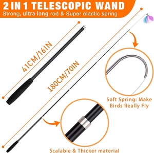Hızlı teslimat ekstra uzun kedi olta oyuncak 70 inç geri çekilebilir yeni kedi Teaser oyuncak fare ve Bug aksesuarları kedi aksesuarları - Product Image 5