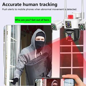 Monitor 360 Night Vision Outdoor Mobile Phone Remote Waterproof 10x Zoom Three Screen Wifi <strong>Camera</strong>
