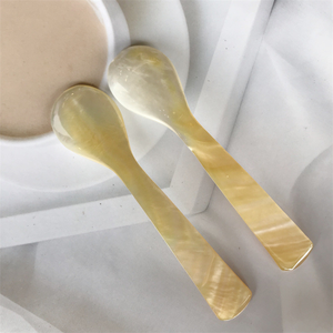 Güzel gıdalar tereyağı Truffle tuz ve zarif meze hizmet için inci kabuk kaşık el yapımı çatal - Product Image 4