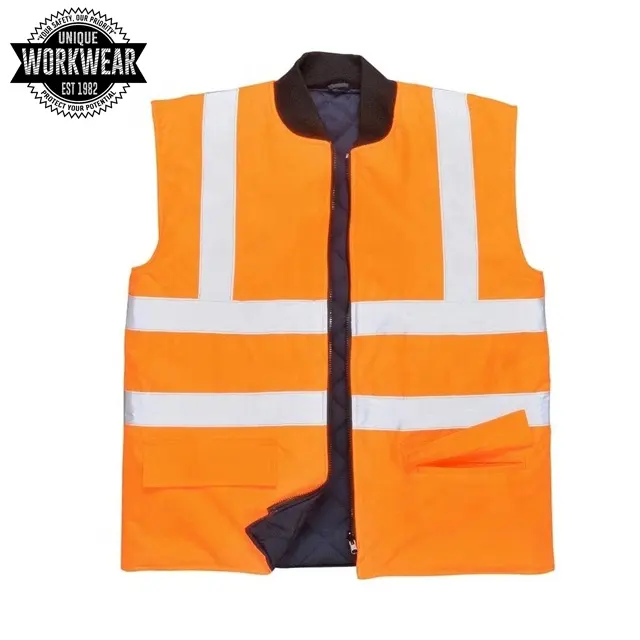 Hi Viz Sichtbarkeit Sicherheit Körper wärmer Arbeits kleidung Gilet Männer Hohe Sichtbarkeit Reflektieren des Klebeband Sicherheit Arbeits kleidung Gilet Body Warmer