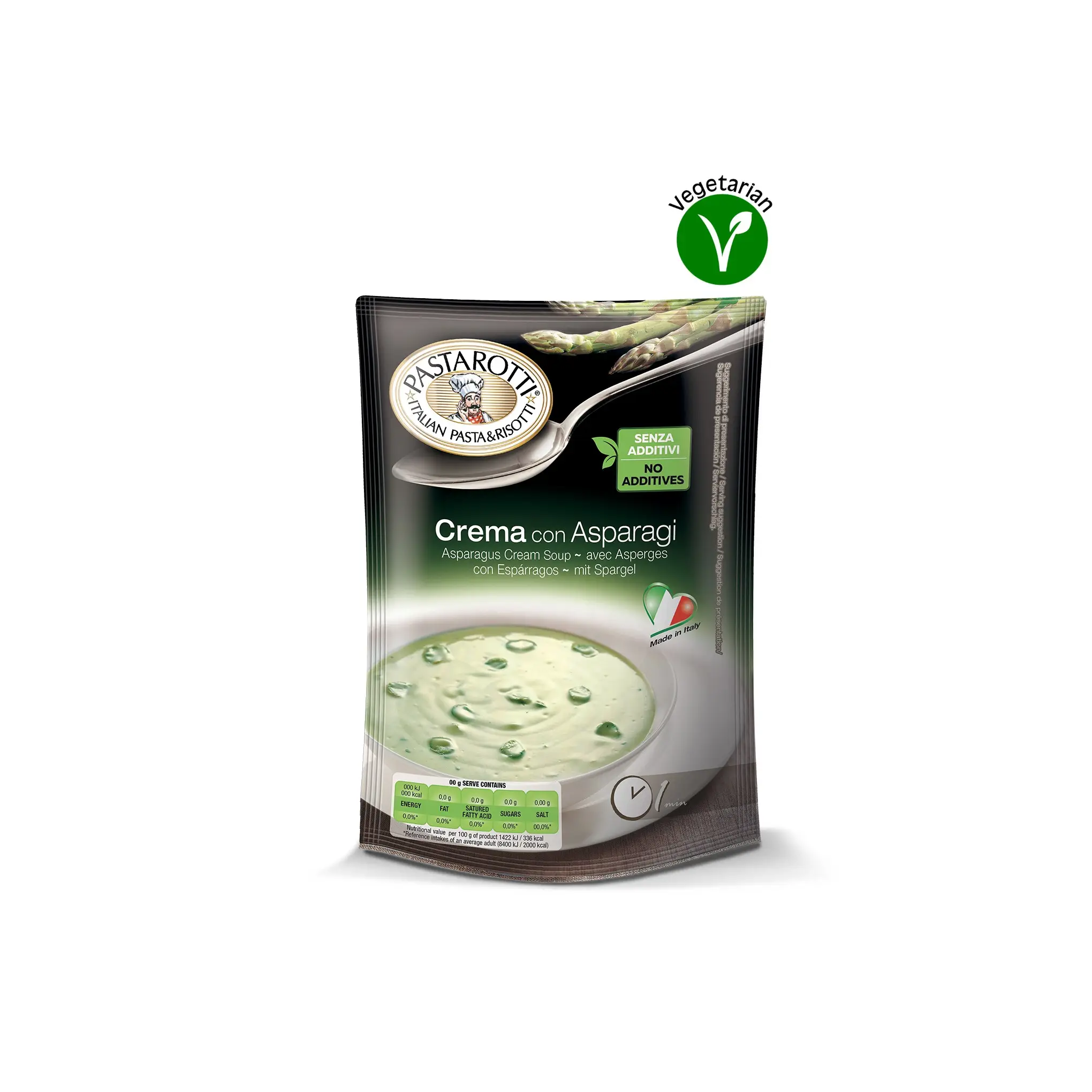 Alta Qualidade Italiana Tradicional Premium Espargos Instant Cremosa sopa 90g para Vegetariano