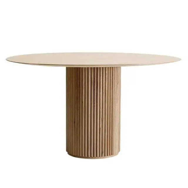 Wabi-Sabi Stijl Ronde Vorm Grenen Houten Eettafel Moderne Eettafel Voor Eetkamer