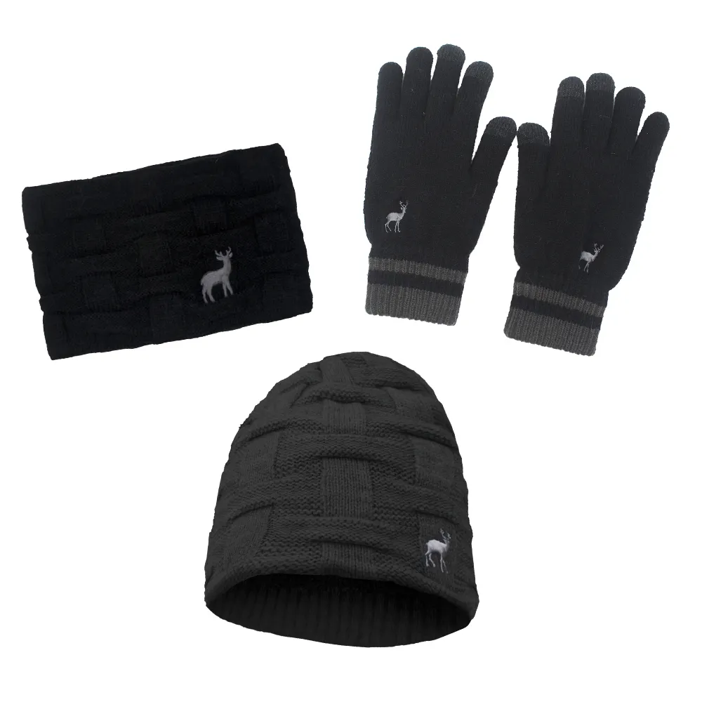 Set di guanti per sciarpa con cappelli Beanie