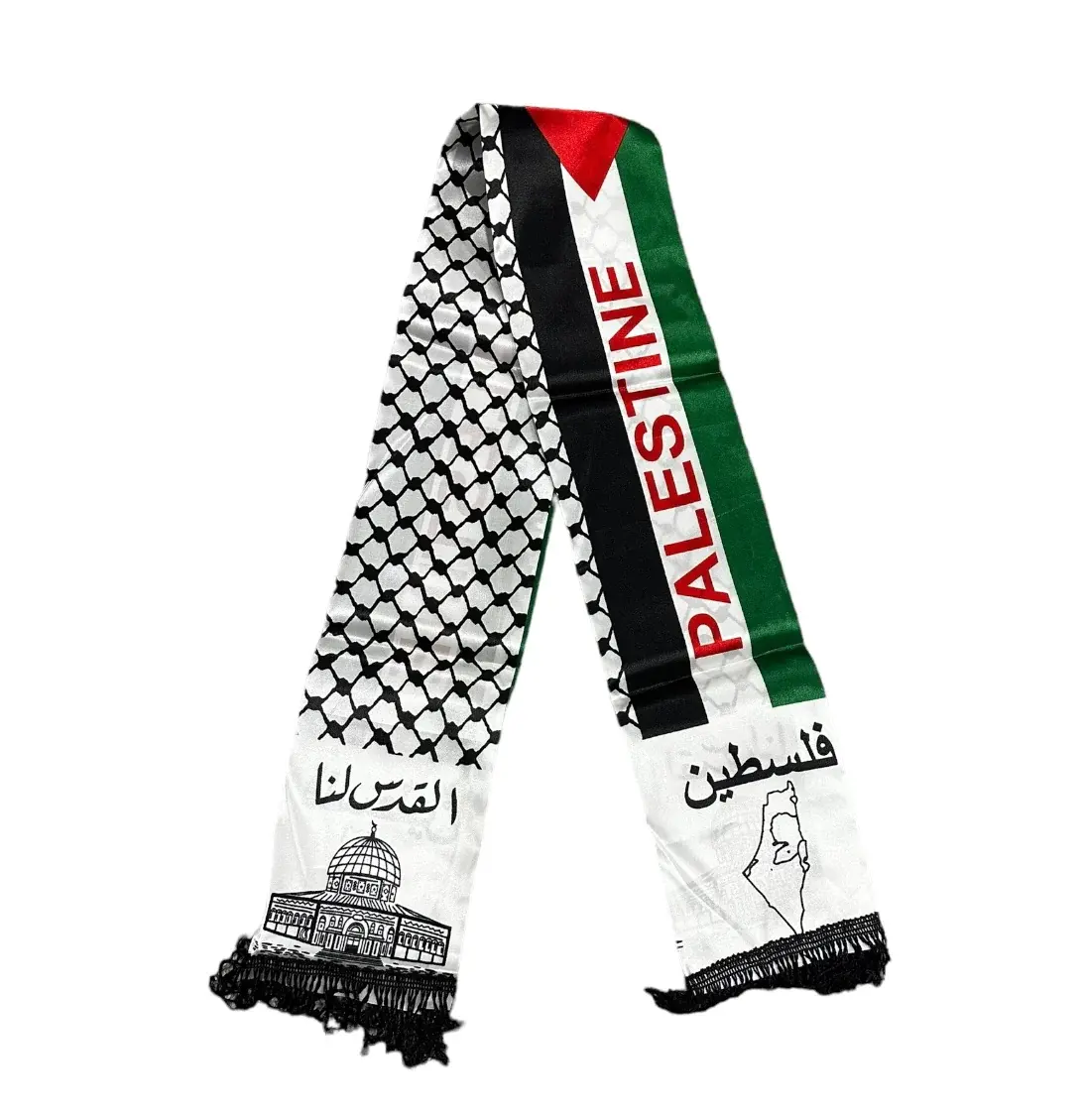 Fast-delivery Palestine Stain Palestinian Country Flag Scarf Soccer Sports Custom logo Design