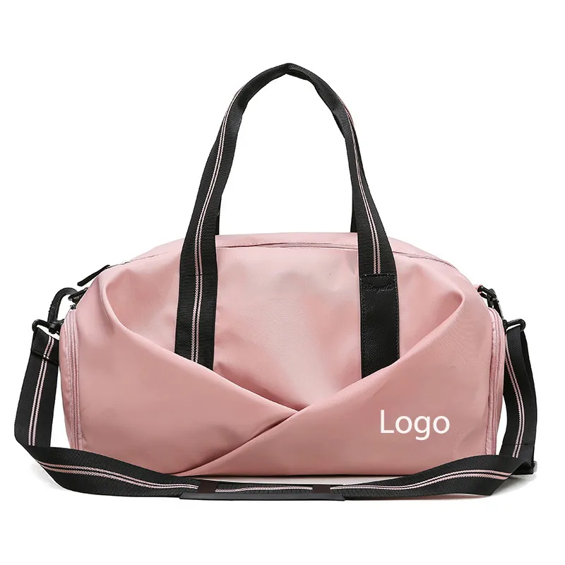 Bolsas de lona pequeñas impermeables para gimnasio, personalizadas, con compartimento para zapatos, ligeras, para yoga, viaje