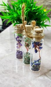 生命の木のシンボルが付いている魅惑的なクリスタルウィッシュボトルは成功の富と豊富さを示します3つのボトルを設定します - Product Image 2