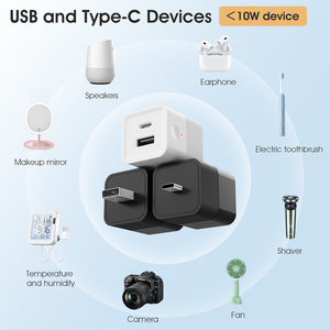 SMATRUL Tuya Smart <span class=keywords><strong>WiFi</strong></span> Mini commutateur adaptateur d'alimentation portable avec ports <span class=keywords><strong>USB</strong></span> et type-c minuterie vocale travail pour Alexa/Google Home - Product Image 2