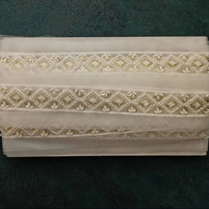 奢华手工刺绣串珠法国薄纱蕾丝面料3D花朵亮片婚纱高品质产品