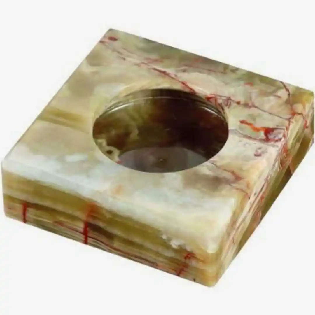 Cendrier en pierre d'onyx Cendrier personnalisé Fabricant de marbre d'onyx Cendrier en onyx sculpté à la main pour cigarette