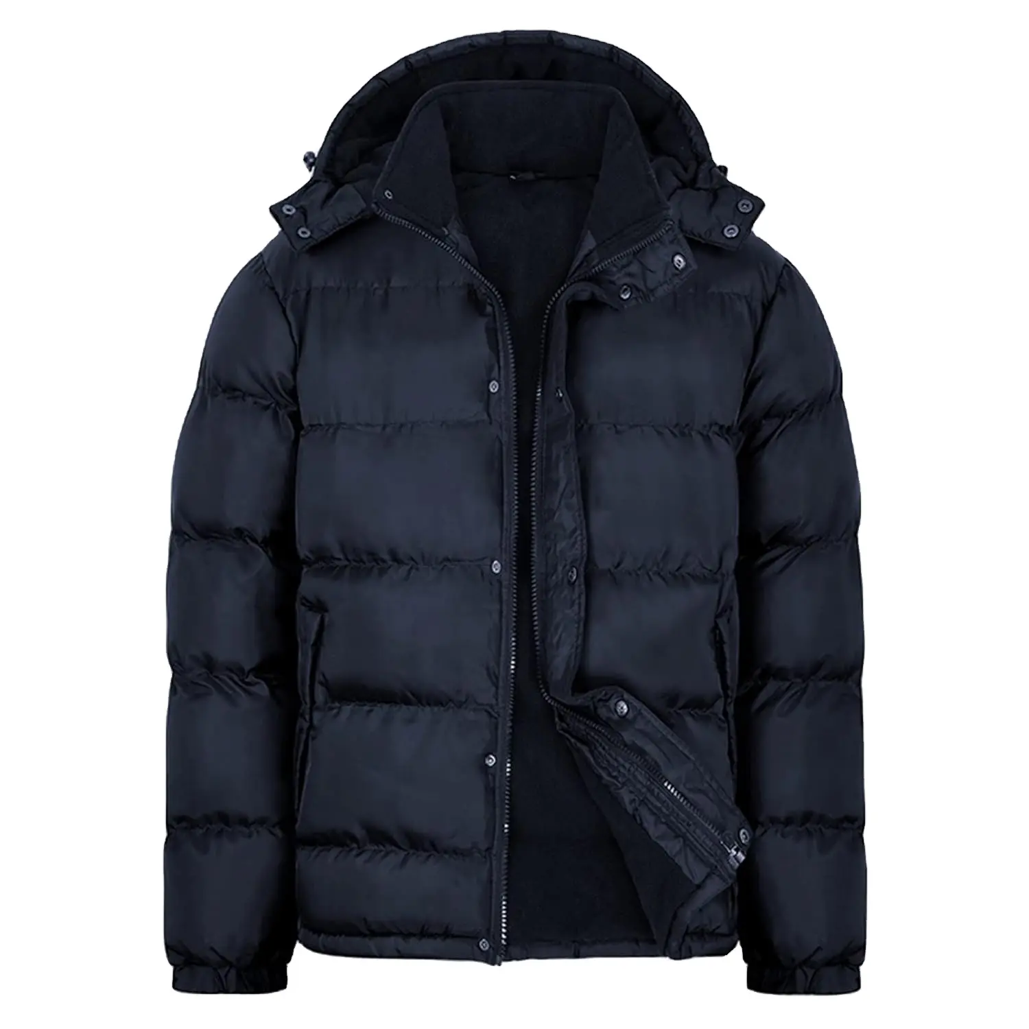 2023 logotipo personalizado invierno nuevo Puffy Men Bread Suit Oversize Bubble Coat Puffer Down Jacket con botones