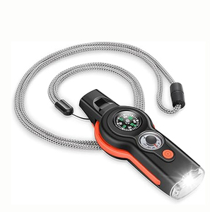 All'ingrosso 7-in-1 ABS fischietto di emergenza all'aperto bussola termometro luce LED Multi funzionale di sopravvivenza di emergenza fischio - Product Image 6
