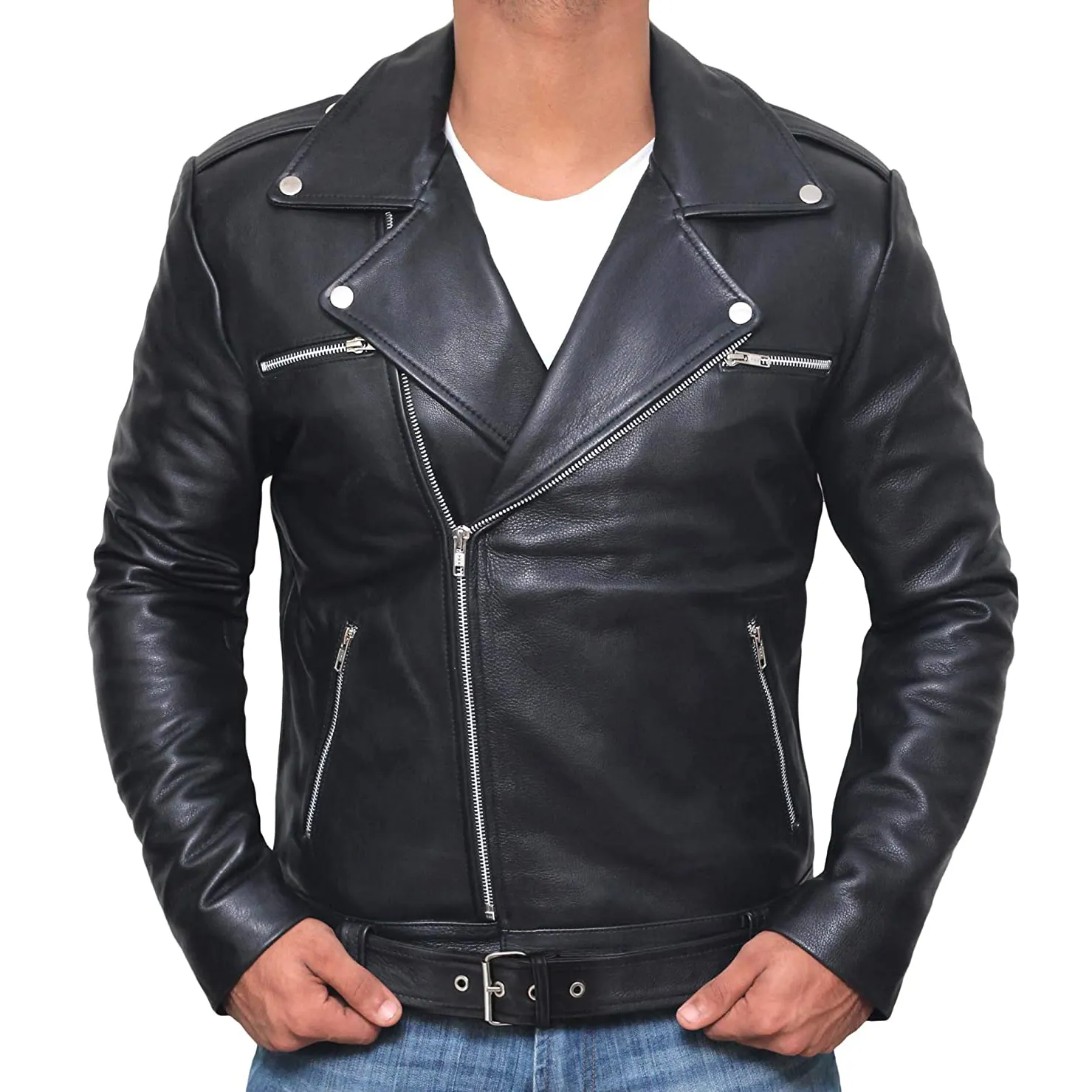 Wholesale Custom Men Biker Leather Jacket Men clothing new Fashion wear Motorcycle Jacket leather Jackets