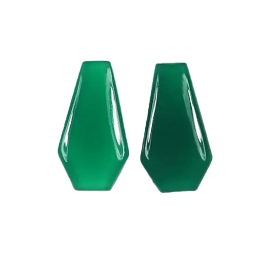 Doğal yeşil oniks 10x17mm pürüzsüz tabut bombeli değerli taş takı küpe kolye yapma olabilir Birthstone tedarikçisi yüzükler