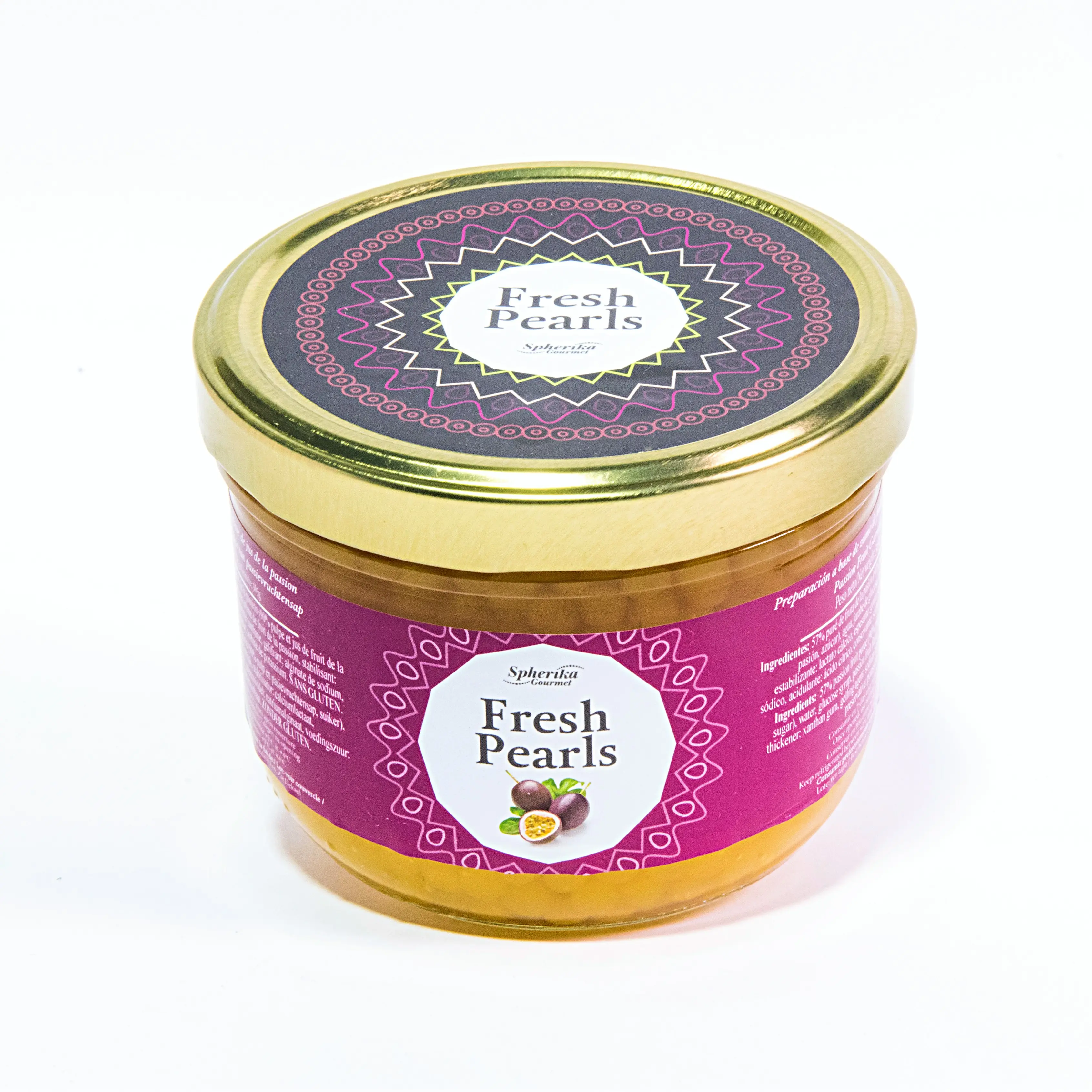 Passion Fruit-sperika-Jarra de vidrio de 365g, 12 oz, decoración de postre, postre, foodie, sabor, perlas, fruta