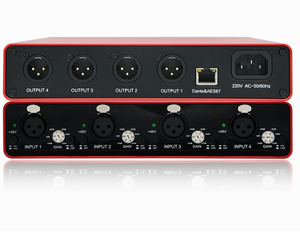 Venta al por mayor 4 entradas y 4 salidas Caja de interfaz de audio de red Panel frontal Control del volumen