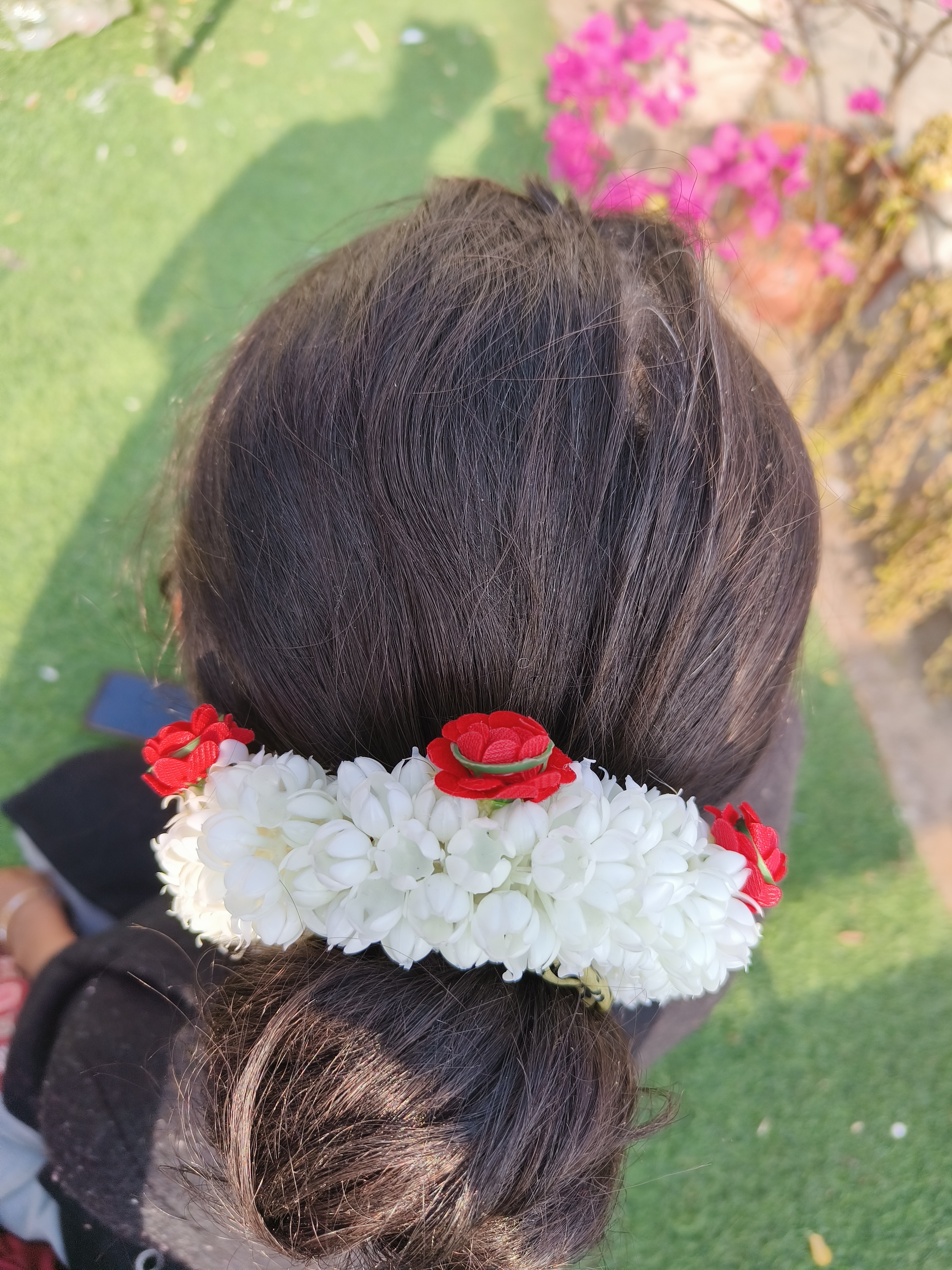 White with red