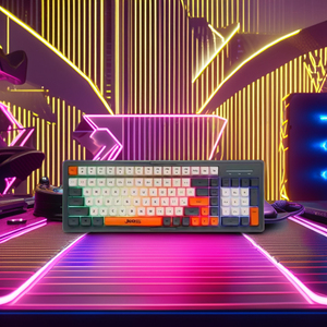 Teclado de membrana de iluminación con cable Jedel, tecla de 3 colores, función Multimedia, interruptor de eje rojo en idioma inglés para Gamer - Product Image 3