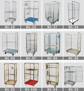 Customized Easy Assemble Galvanized Industrial Roll <strong>Containers</strong> Wire Mesh Cargo Storage Roll <strong>Container</strong> - Product Image 6