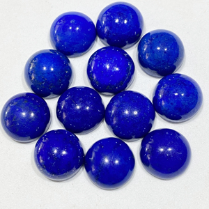 Doğal Lapis Gems li yuvarlak Cabochon gevşek taş taşlar takı yapmak için tüm kalibre boyutları mevcut düz geri Cabochon - Product Image 3