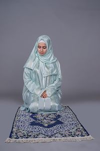 妇女祈祷服套装伊斯兰穆斯林妇女礼服阿巴亚妇女长袍祈祷服开斋月穆斯林女孩祈祷 - Product Image 5