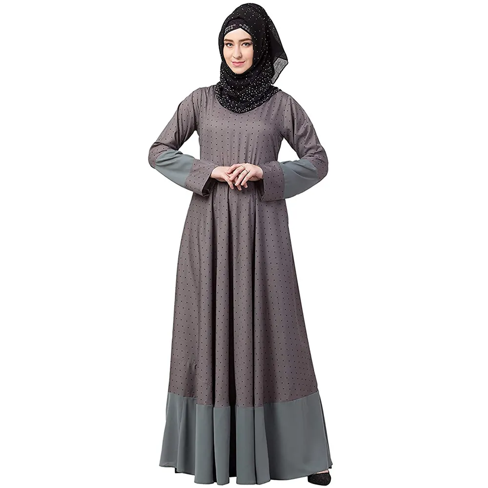 Tre colori combo stile alla moda lungo abito islamico Abaya per le donne ragazze musulmane Abaya donne vestito musulmano 2023 vestito placcato