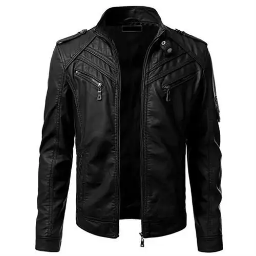 Chaqueta de cuero de calidad premium Calidad Premium para Hombres estilo con chaquetas de cuero