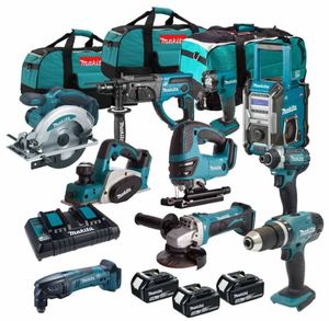 Otantik Makitas 1500 1500 18 Volt LXT lityum-iyon kordon-az 15 parça Combo kiti