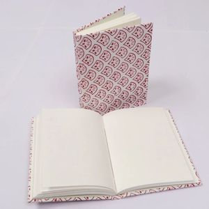 カスタム書き込みジャーナルフラワーハンドブロックプリント生地カバー環境にやさしい手作りパーソナライズバウンドジャーナルノート卸売 - Product Image 4