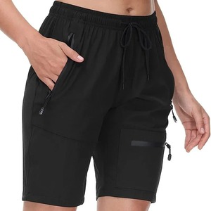 ホットセール女性用ハイキングカーゴショーツジッパーマルチポケットクイックドライ防水夏キャンプゴルフトラベルアスレチックウォークショーツ