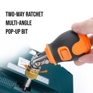Çok fonksiyonlu 8 1 el cırcır tornavida seti 180 açı manuel tornavida S2 Bit ev aletleri - Product Image 3