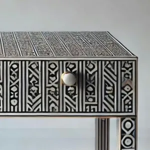 Xương Inlay giao diện điều khiển với thác nước Thiết kế xương Inlay thác nước bảng cho hành lang phòng khách phong cách Handmade Ấn Độ Nhà cung cấp - Product Image 4