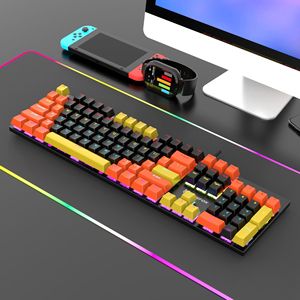 XUNFOX K50 Mechanical <strong>Keyboard</strong> 104 <strong>Keys</strong> Gaming <strong>Computer</strong> <strong>Keyboard</strong> Punk RGB Color Patchwork <strong>Computer</strong> Mechanical <strong>Keyboard</strong> - Product Image 5