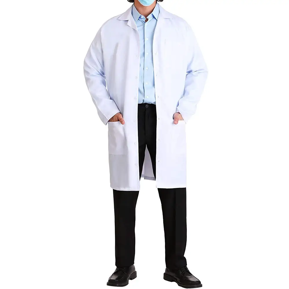 Casacos de laboratório médico hospitalar por atacado com bolsos/Casacos de laboratório médico de design mais recente para venda online