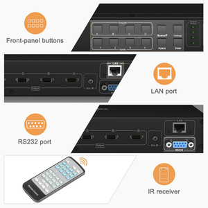 TESmart矩阵切换器4x2 4x4支持3D视频RS232局域网端口4进4出4K30hz高清多媒体矩阵，带红外遥控器 - Product Image 5