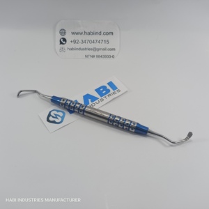 Kualitas Premium biru dilapisi Titanium gigi spatula Manual daya implan Tunneling gusi Sinus mengangkat pengisian pembersihan - Product Image 2