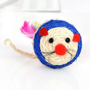 Interaktif kedi yavru Bite dayanıklı scrascractching fareler fare Sisal Chasing topu eğitim için komik oyuncak interaktif - Product Image 5