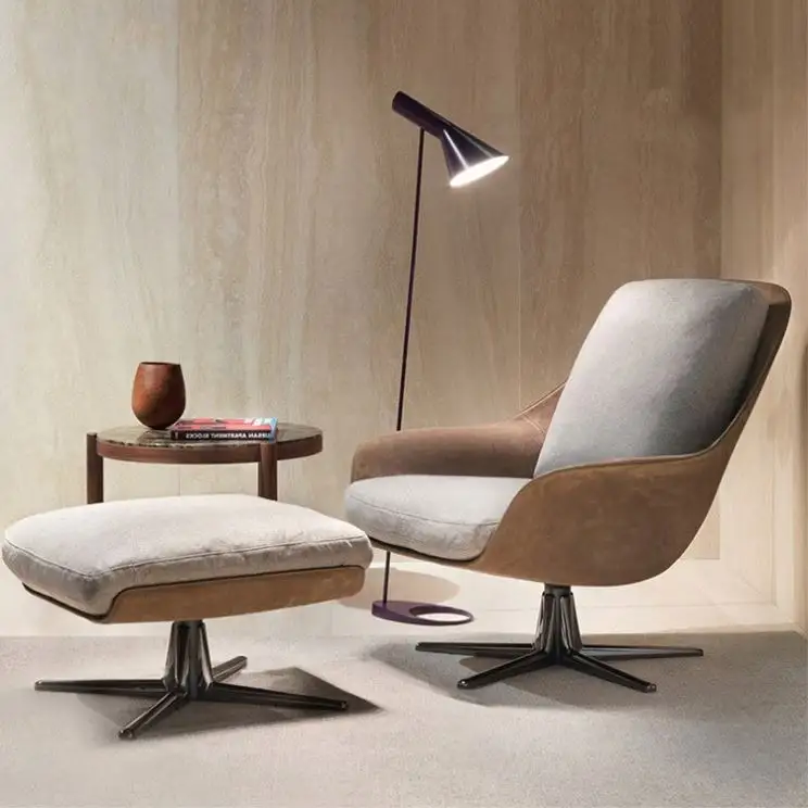 Elegante europeo per il tempo libero mobili braccio cuscino rimovibile caffè soggiorno Lounge sedia girevole soggiorno