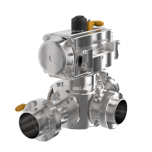 วาล์วสเตนเลสแบบแมนนวล/อัตโนมัติ2/3แบบ mV DN25-DN150เจาะแบบเต็มรูปแบบใช้งานทั่วไปปรับแต่งได้ตามต้องการ - Product Image 1