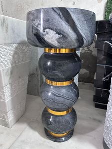 基座天然石脸盆独立式豪华现代浴室水槽优质花岗岩意大利大理石批发价格