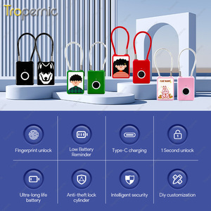 Portable Keyless Smart Rechargeable Electric Lock Security Children Padlocks With Fingerprint Security Lock With <strong>Key</strong> for Bag - Product Image 2