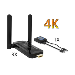 Tốt nhất 4K 60Hz 2-chia màn hình không dây phản ánh máy phát và máy thu 5G/2.4G <span class=keywords><strong>WIFI</strong></span> 50m cho cuộc họp TV - Product Image 1