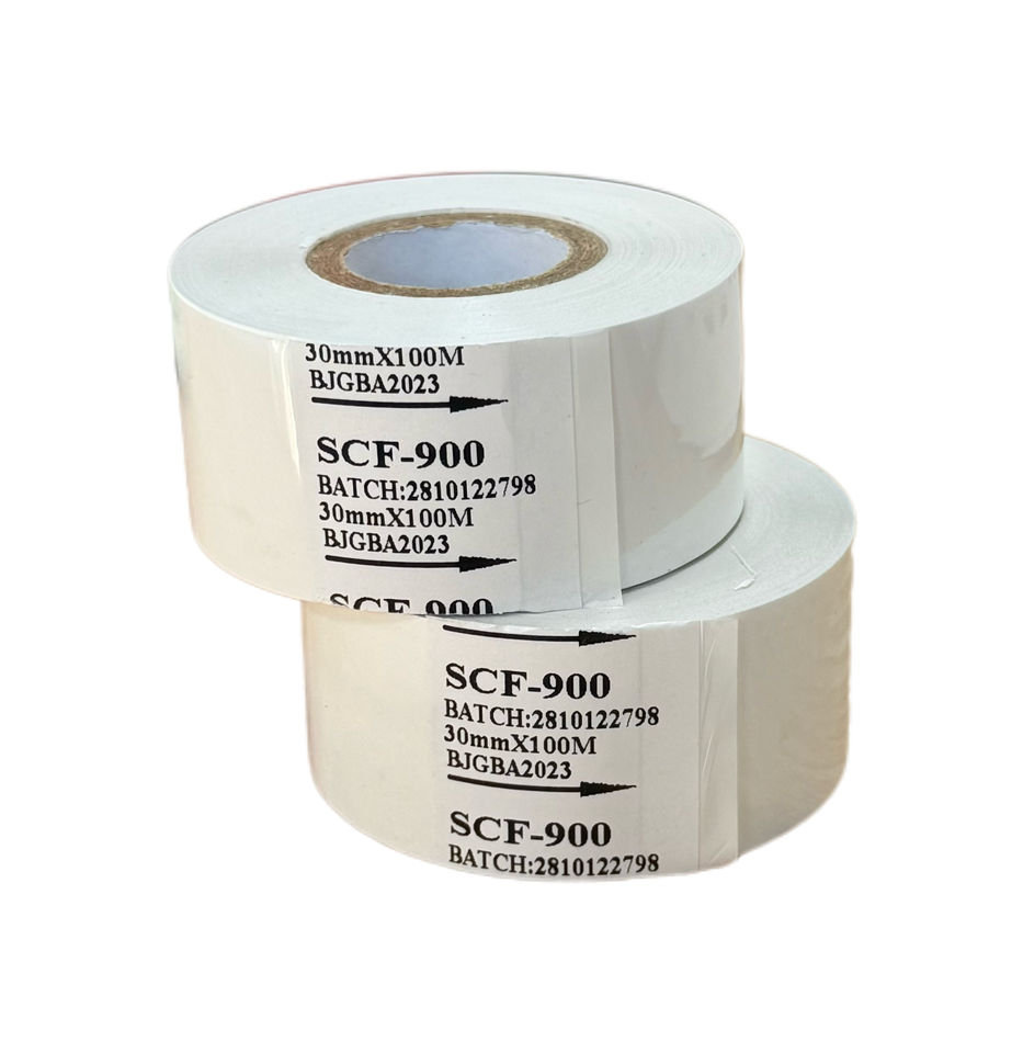Hot Stamping Foil Ribbon SCF White Custom Size For Plastic Bags PET PVC Packing For Coding