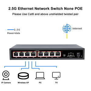 KuWFi hochwertiger 8-Port-POE-Schalter Enterprise-Klasse Metallschalen-Netzwerksschalter für Indoor-Verwendung mit 2,5G Hochgeschwindigkeitsnetzwerk - Product Image 4