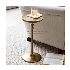 Mesa de centro doble de hierro forjado, nórdica, sala de estar, dormitorio, sofá, mesa de té multifuncional con diseño en relieve - Product Image 6