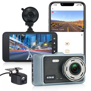 WOHEFU Front <strong>and</strong> Rear Car <strong>Camera</strong> Recorder <strong>with</strong> Night Vision 24H Parking Monitor 4.0 inch Touch screen Dash Cam <strong>Camera</strong> for Car - Product Image 1
